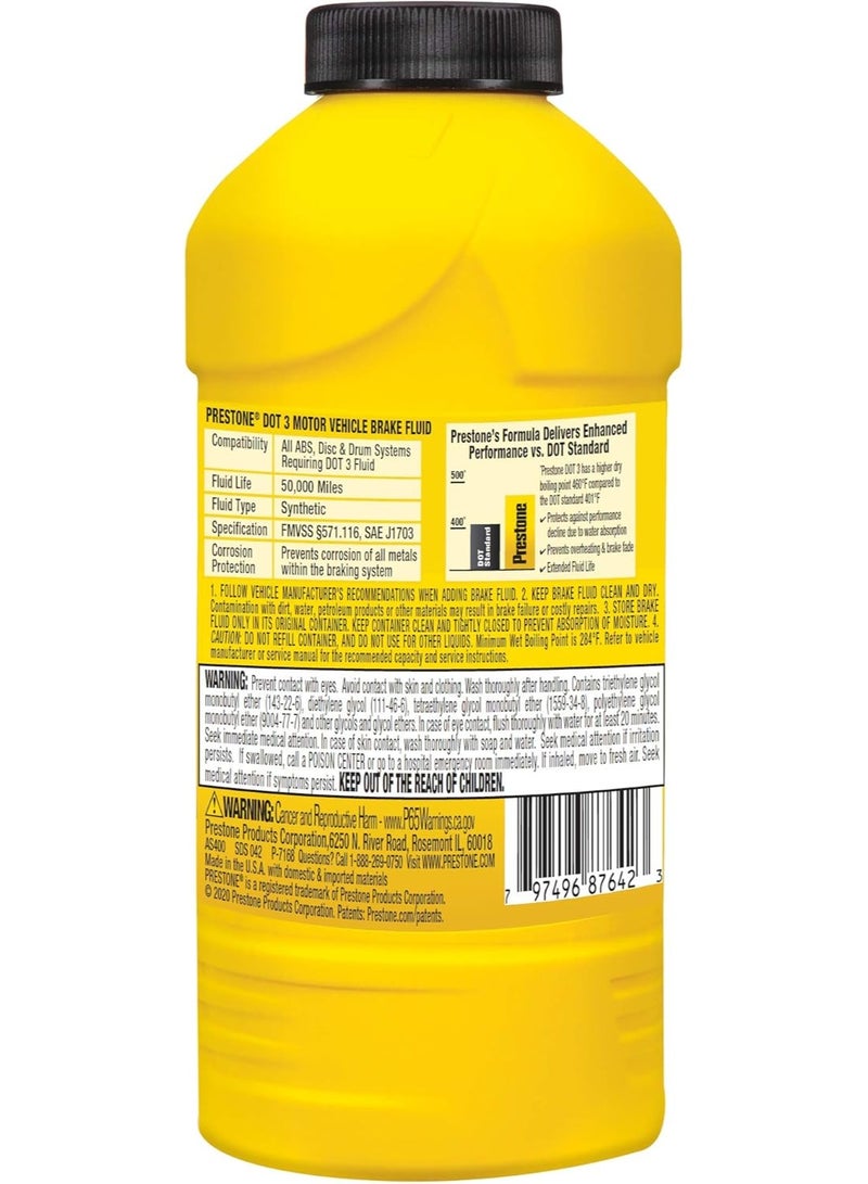 Prestone DOT 3 Synthetic Brake Fluid (12oz) - 354ml - Image 1